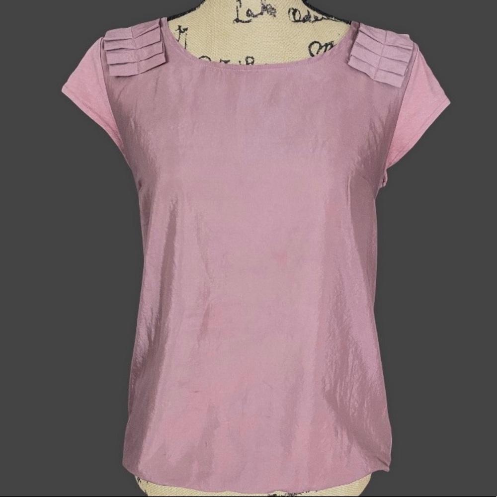 Banana Republic mauve tab sleeve short sleeve blouse SMALL